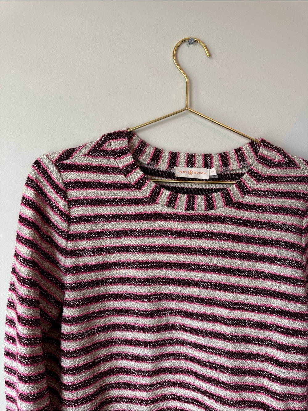 Tory Burch Striped Crewneck Sweater